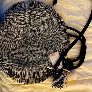 Black and cream summer purse